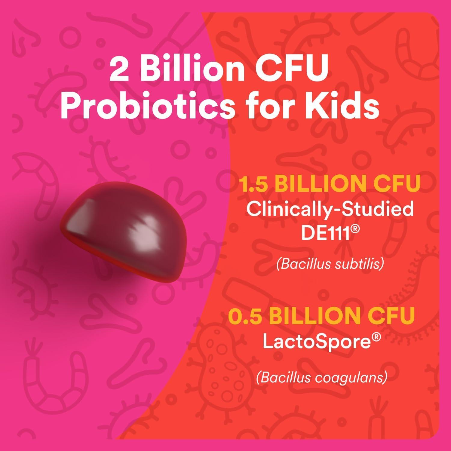 image:imageSmartyPants Kids Probiotic amp Prebiotic Gummies for Digestive Health Gut Health Supplement Clinically Studied Prebiotic for Immune Support Strawberry 60 Count 30 Day Supply1 Count Pack of 1