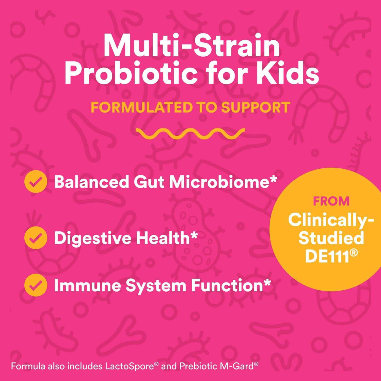 image:imageSmartyPants Kids Probiotic amp Prebiotic Gummies for Digestive Health Gut Health Supplement Clinically Studied Prebiotic for Immune Support Strawberry 60 Count 30 Day Supply1 Count Pack of 1