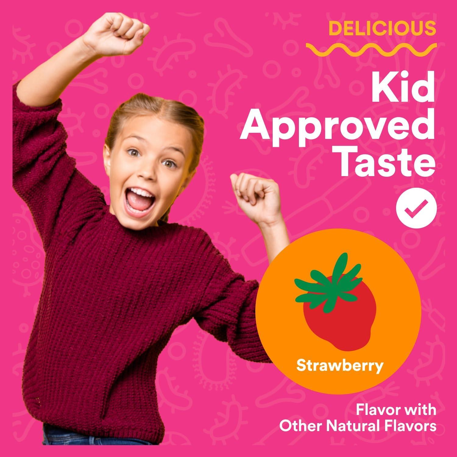 image:imageSmartyPants Kids Probiotic amp Prebiotic Gummies for Digestive Health Gut Health Supplement Clinically Studied Prebiotic for Immune Support Strawberry 60 Count 30 Day Supply1 Count Pack of 1