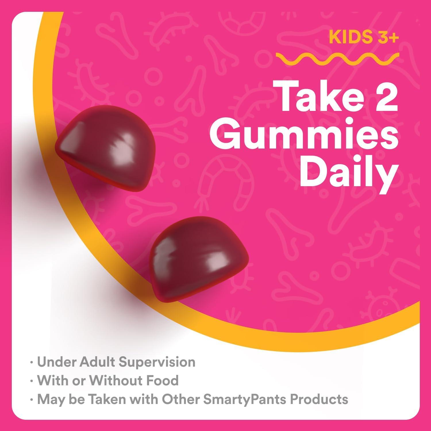image:imageSmartyPants Kids Probiotic amp Prebiotic Gummies for Digestive Health Gut Health Supplement Clinically Studied Prebiotic for Immune Support Strawberry 60 Count 30 Day Supply60 Count Pack of 2