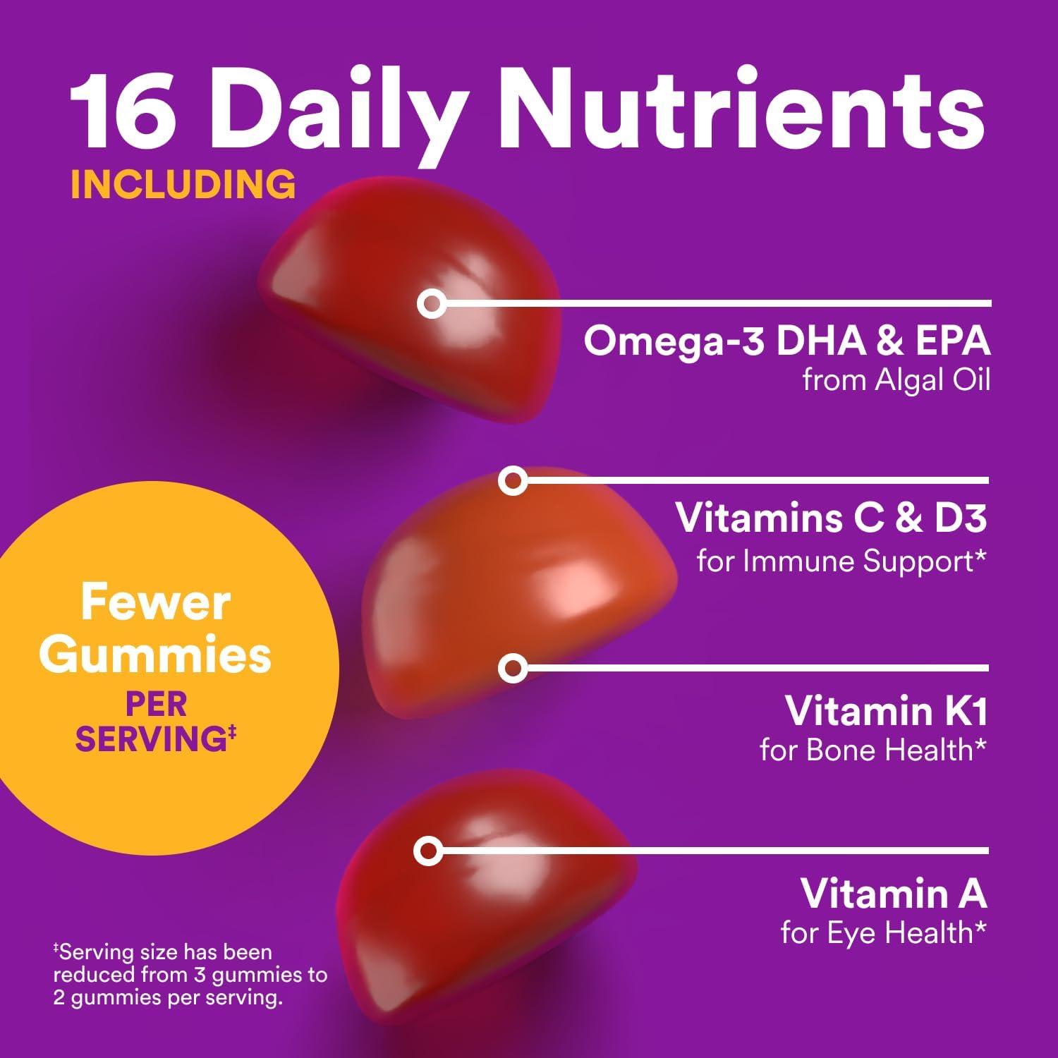 image:imageSmartyPants Toddler Multivitamin Gummies Omega 3 DHAEPA Vitamins D3 C Vitamin B12 B6 A K amp Zinc Biotin Gluten Free Three Fruit Flavors 60 Count 30 Day SupplyNew 30 Day Supply