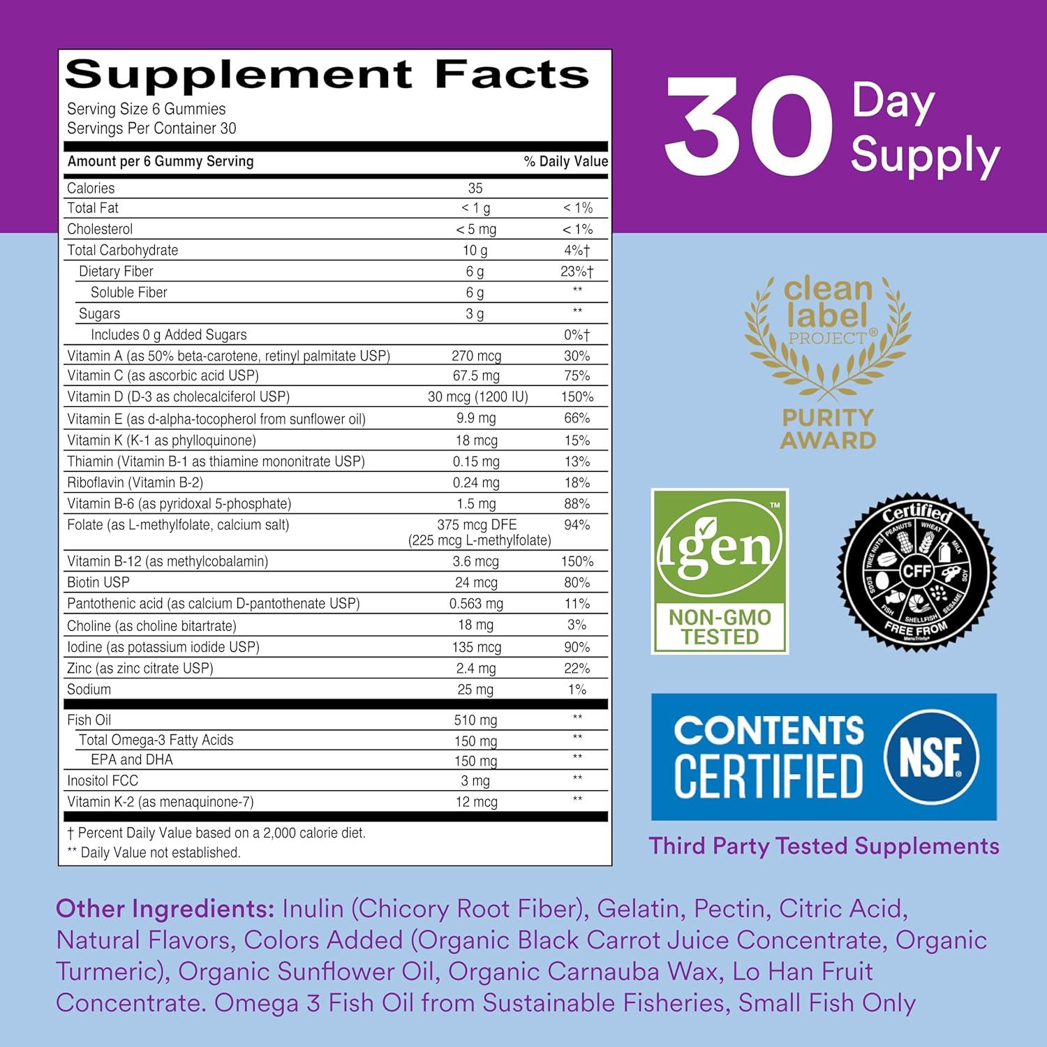 image:imageSmartyPants Adult Sleep Gummies with Melatonin Magnesium amp LTheanine DrugFree NonHabit Forming Sleep Aid FastActing Blueberry BlackBerry Flavor 60 CountOld Formula