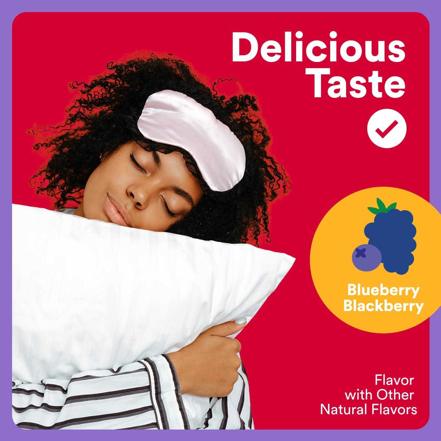 image:imageSmartyPants Adult Sleep Gummies with Melatonin Magnesium amp LTheanine DrugFree NonHabit Forming Sleep Aid FastActing Blueberry BlackBerry Flavor 60 CountAdult Sleep Gummies