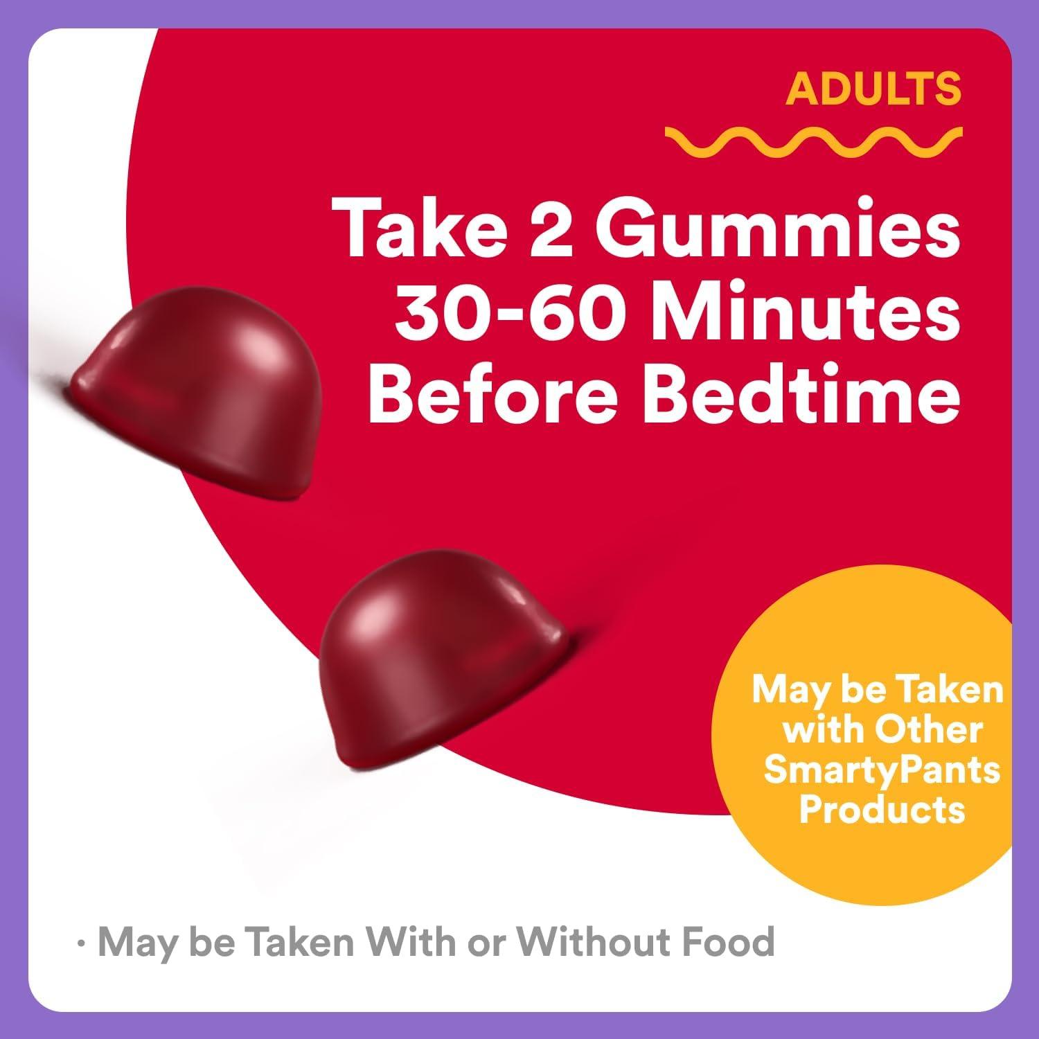 image:imageSmartyPants Adult Sleep Gummies with Melatonin Magnesium amp LTheanine DrugFree NonHabit Forming Sleep Aid FastActing Blueberry BlackBerry Flavor 60 CountAdult Sleep Gummies