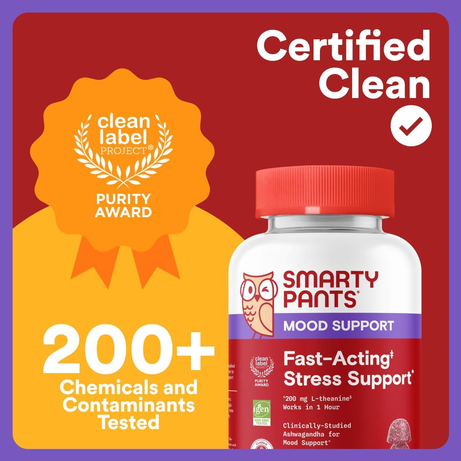 image:imageSmartyPants Adult Sleep Gummies with Melatonin Magnesium amp LTheanine DrugFree NonHabit Forming Sleep Aid FastActing Blueberry BlackBerry Flavor 60 CountAdult Stress Gummies