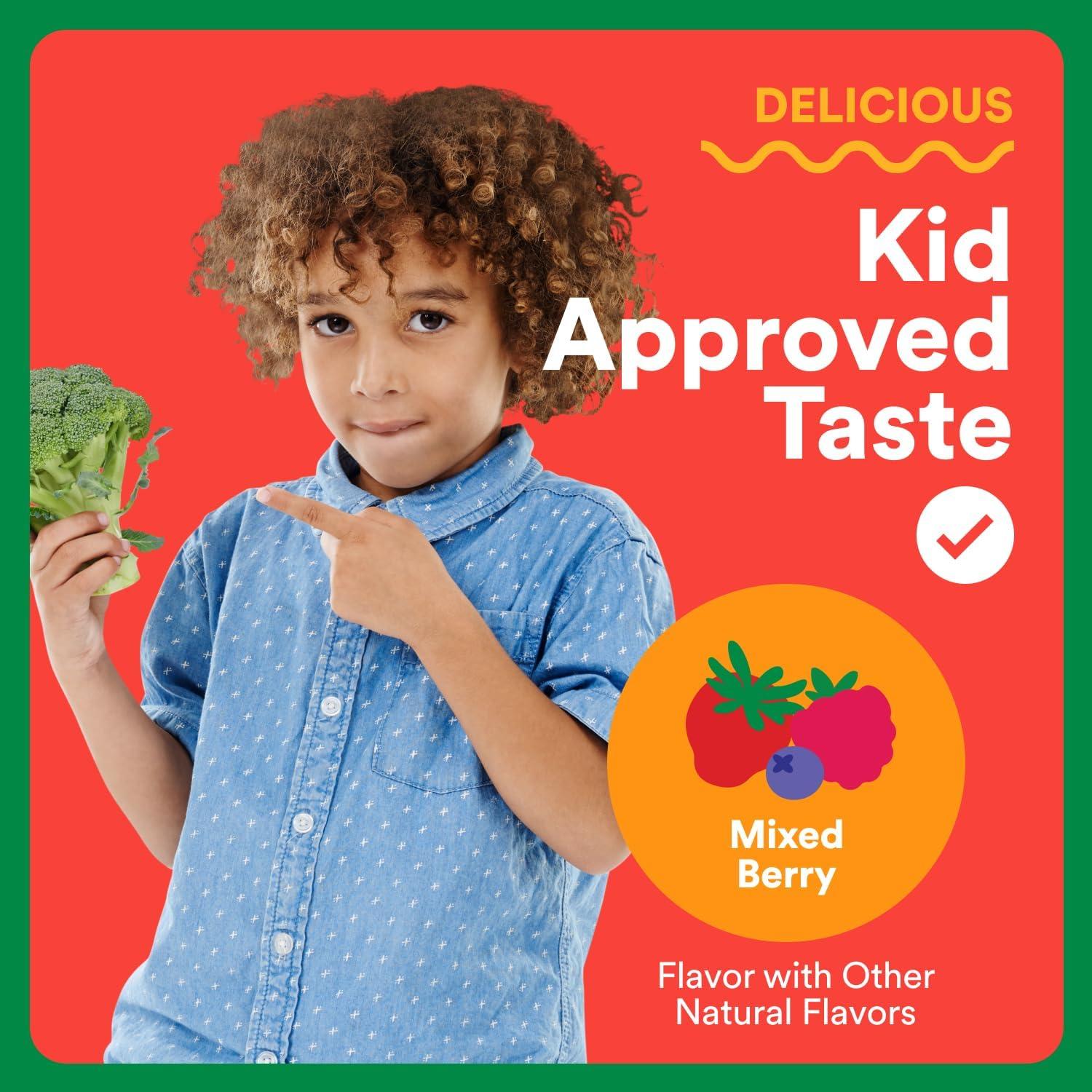 image:imageSmartyPants Kids Fiber amp Veggies Prebiotic Fiber Gummies for Kids Fiber Supplement with Inulin Organic Green Veggie Blend Vegan Gluten Free Mixed Berry Flavor 60 Count 30 Day SupplyFiber Veggies