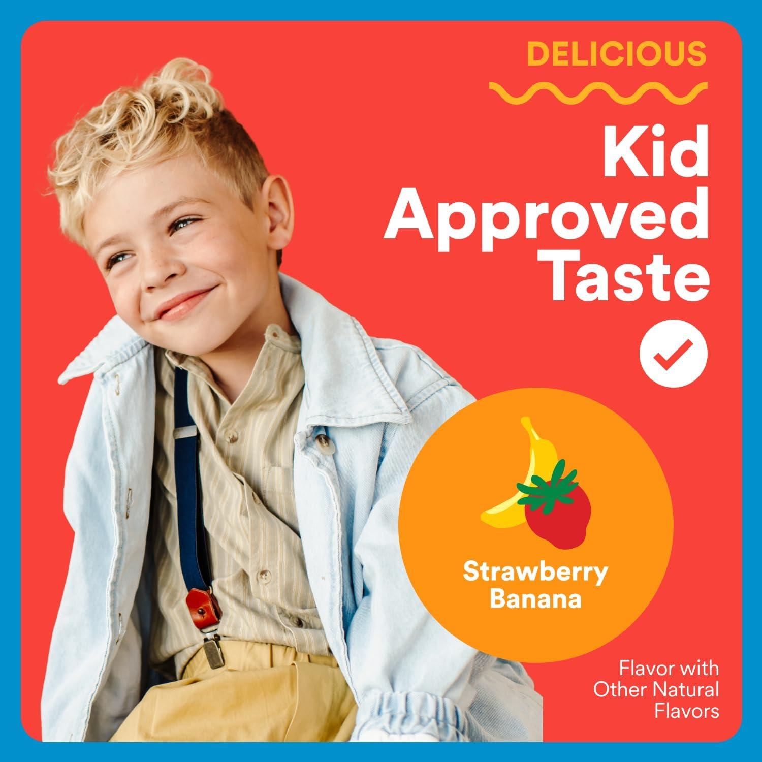 image:imageSmartyPants Kids Zero Sugar Multivitamin Gummies Omega3 Vitamins D C A PlantBased Gluten Free Strawberry Banana Flavor 60 Count 30 Day SupplyZero Sugar