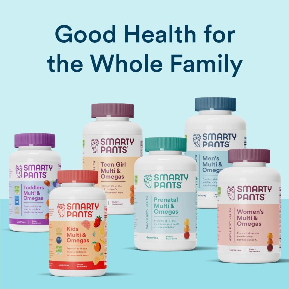 image:imageSmartyPants Multivitamin for Men Organic Gummies Methylfolate Omega 3 ALA Vitamin D3 C Vitamin B12 B6 A K amp Zinc for Immune Support Biotin Vegetarian 120 Gummies 30 Day SupplyMixed Fruit