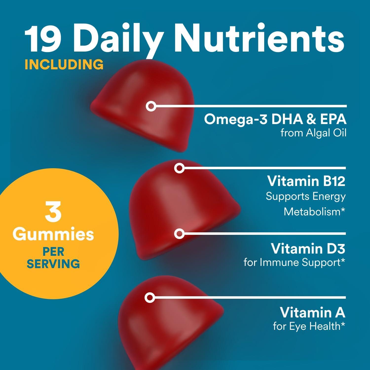 image:imageSmartyPants Multivitamin for Men Organic Gummies Methylfolate Omega 3 ALA Vitamin D3 C Vitamin B12 B6 A K amp Zinc for Immune Support Biotin Vegetarian 120 Gummies 30 Day SupplyMixed Fruit