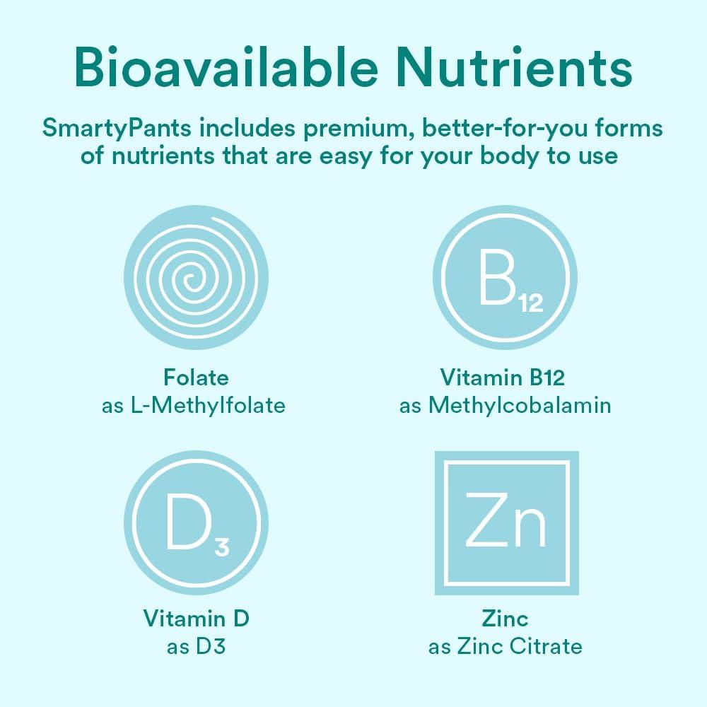 image:imageSmartyPants Prenatal Multivitamin Gummies Omega 3 DHAEPA Methylfolate Biotin Vitamin D3 C Vitamin B12 B6 Vitamin A K amp Zinc Gluten Free 120 Count 40 Day SupplyOld 30 Day Supply