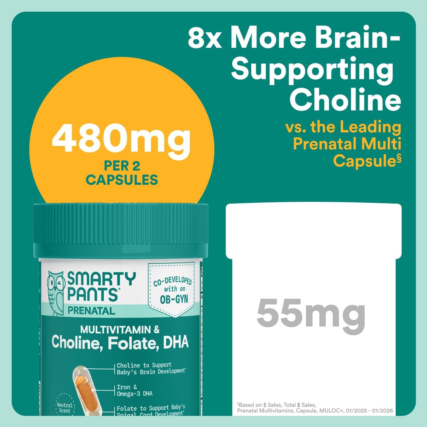 image:imageSmartyPants Prenatal Multivitamin Gummies Omega 3 DHAEPA Methylfolate Biotin Vitamin D3 C Vitamin B12 B6 Vitamin A K amp Zinc Gluten Free 120 Count 40 Day SupplyCapsules