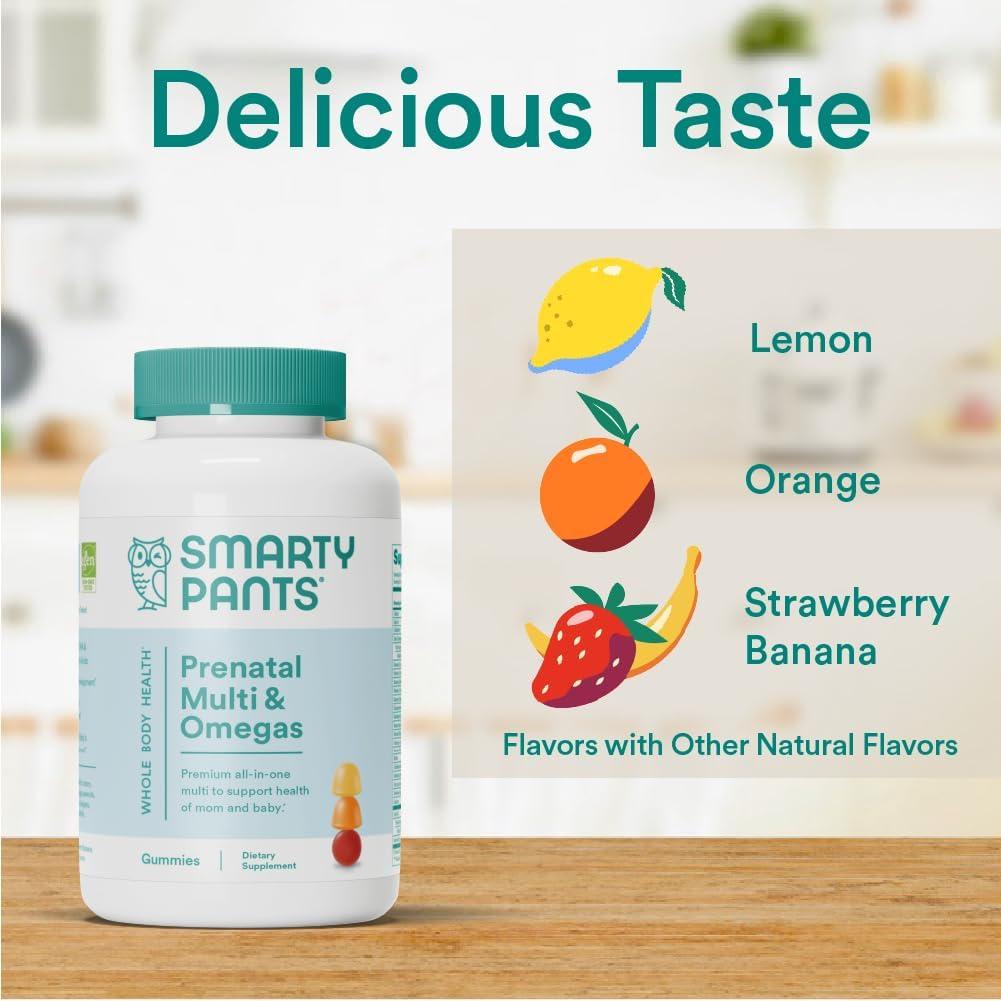 image:imageSmartyPants Prenatal Multivitamin Gummies Omega 3 DHAEPA Methylfolate Biotin Vitamin D3 C Vitamin B12 B6 Vitamin A K amp Zinc Gluten Free 120 Count 40 Day SupplyOld 30 Day Supply