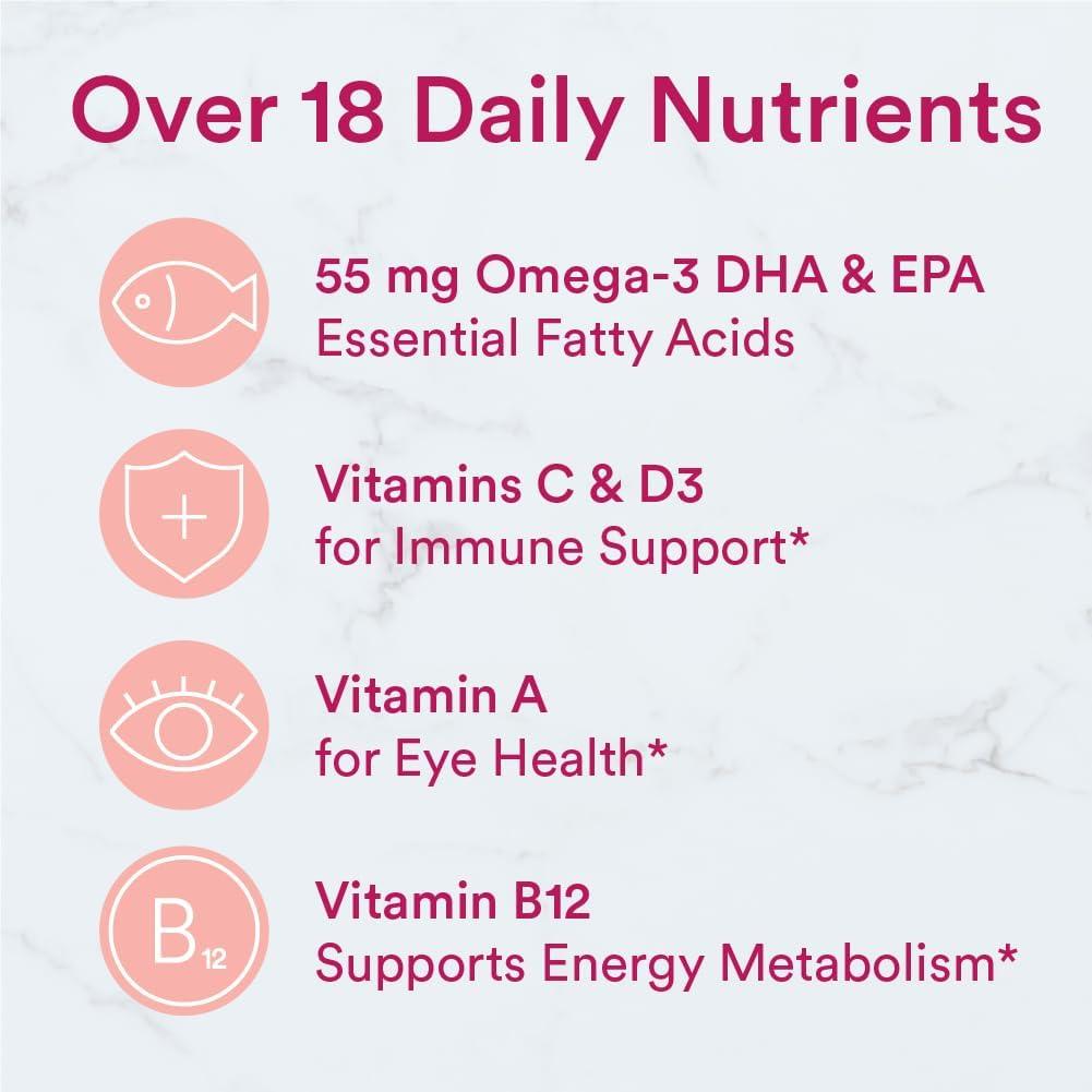 image:imageSmartyPants Teen Girl Multivitamin Gummies Omega 3 DHAEPA Vitamin C D3 B12 Vitamin A K amp Zinc Biotin to Support Hair Skin amp Nails Gluten Free 60 Count 30 Day Supply120 Count Pack of 1