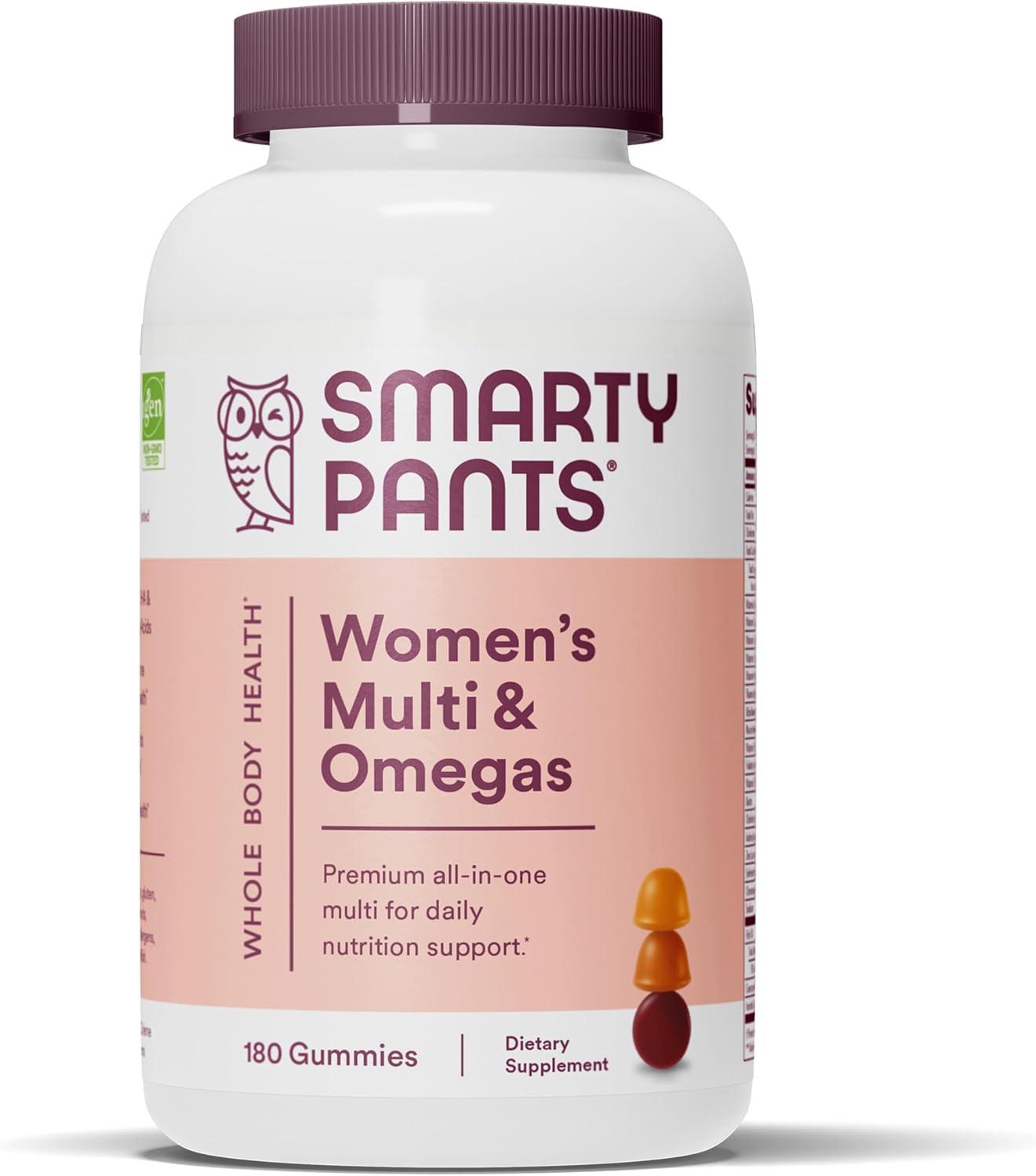 image:imageSmartyPants Womens Multivitamin Gummies Omega 3 DHAEPA Methylfolate CoQ10 Vitamin D3 C B12 B6 A K Zinc Three Fruit Flavors 90 Count 30 Day SupplyOld 30 Day Supply