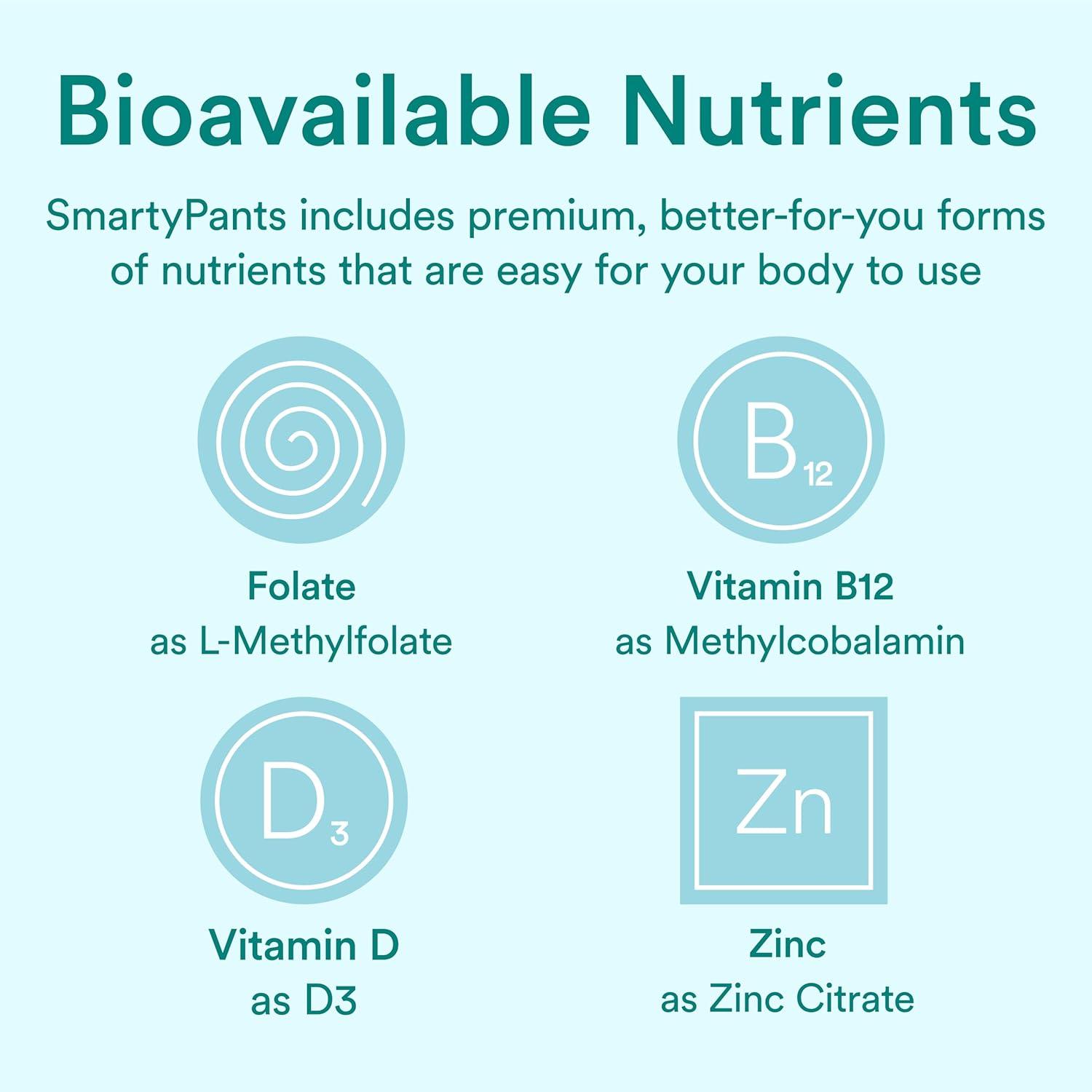 image:imageSmartyPants Zero Sugar Prenatal Multivitamin Gummies Choline Methylfolate Omega 3 ALA Vitamin D3 C Vitamin B12 B6 A K Zinc Biotin Gluten Free No Sugar Alcohols 90 Count 30 Day SupplyOld Formula