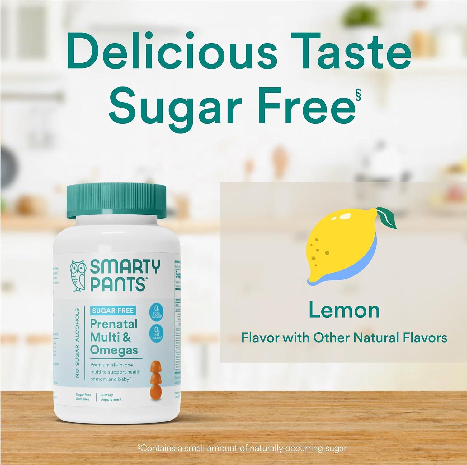 image:imageSmartyPants Zero Sugar Prenatal Multivitamin Gummies Choline Methylfolate Omega 3 ALA Vitamin D3 C Vitamin B12 B6 A K Zinc Biotin Gluten Free No Sugar Alcohols 90 Count 30 Day SupplyOld Formula