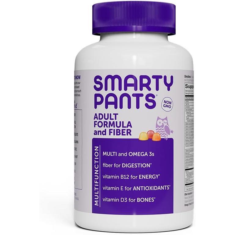 image:imageSmartyPants Adult Sleep Gummies with Melatonin Magnesium amp LTheanine DrugFree NonHabit Forming Sleep Aid FastActing Blueberry BlackBerry Flavor 60 CountOld Formula