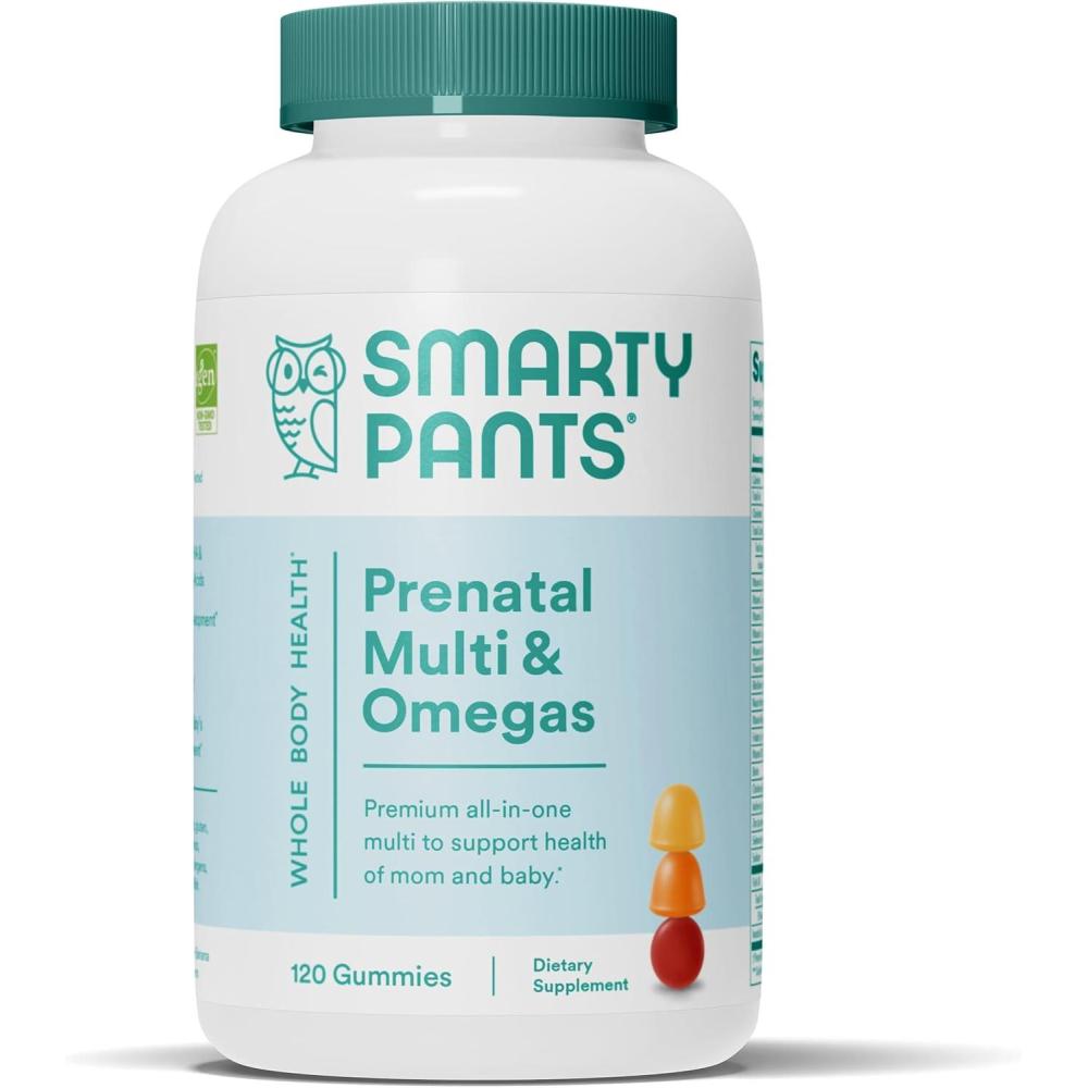 image:imageSmartyPants Prenatal Multivitamin Gummies Omega 3 DHAEPA Methylfolate Biotin Vitamin D3 C Vitamin B12 B6 Vitamin A K amp Zinc Gluten Free 120 Count 40 Day SupplyOld 30 Day Supply