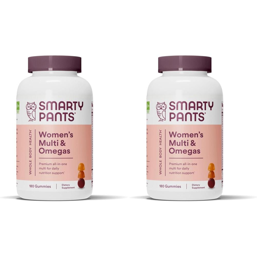 image:imageSmartyPants Womens Multivitamin Gummies Omega 3 DHAEPA Methylfolate CoQ10 Vitamin D3 C B12 B6 A K Zinc Three Fruit Flavors 90 Count 30 Day SupplyOld 30 Day Supply