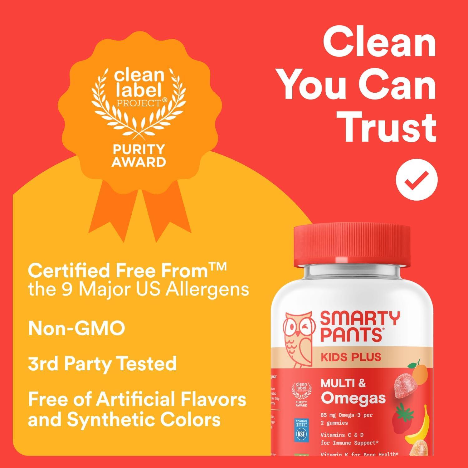 image:imageSmartyPants and DisneyPixars Toy Story 5 Kids Multivitamin Gummies Omega 3 DHA EPA Vitamin D C B12 E Zinc and Iodine Clean Label Gluten Free Mixed Fruit Flavors 30 Day Supply 60 GummiesThree Fruit NEW