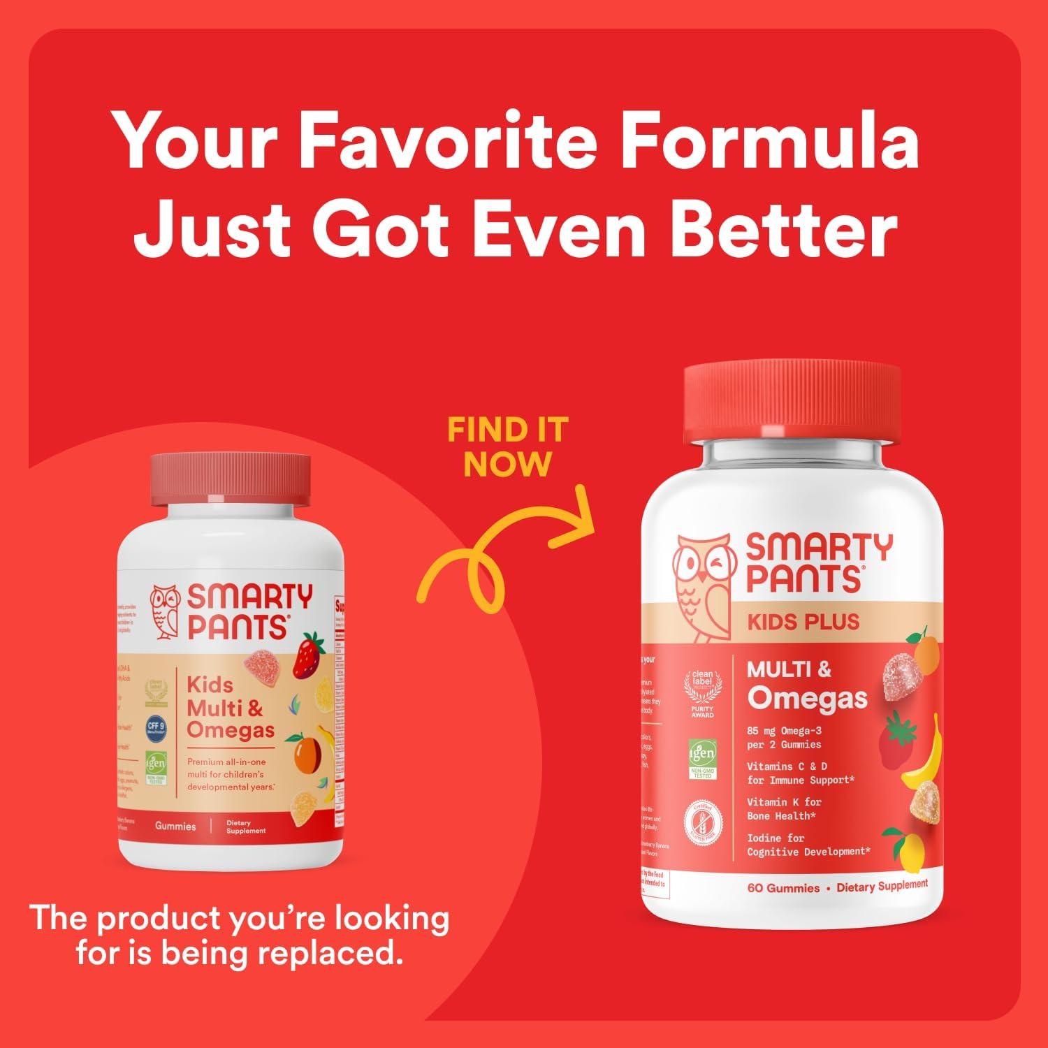 image:imageSmartyPants and DisneyPixars Toy Story 5 Kids Multivitamin Gummies Omega 3 DHA EPA Vitamin D C B12 E Zinc and Iodine Clean Label Gluten Free Mixed Fruit Flavors 30 Day Supply 60 GummiesFruit OLD