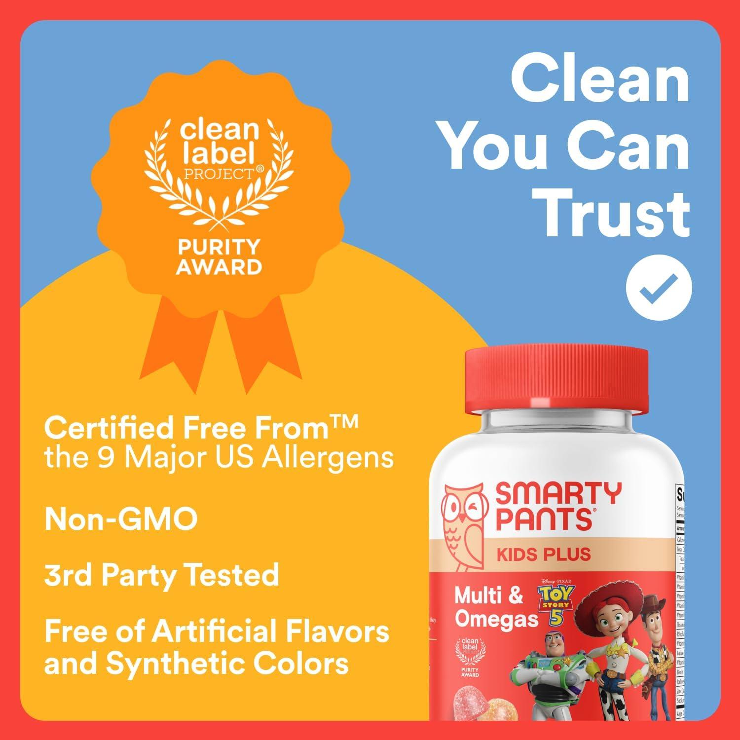 image:imageSmartyPants and DisneyPixars Toy Story 5 Kids Multivitamin Gummies Omega 3 DHA EPA Vitamin D C B12 E Zinc and Iodine Clean Label Gluten Free Mixed Fruit Flavors 30 Day Supply 60 GummiesToy Story 5 New