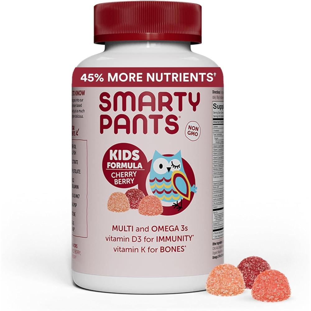 image:imageSmartyPants and DisneyPixars Toy Story 5 Kids Multivitamin Gummies Omega 3 DHA EPA Vitamin D C B12 E Zinc and Iodine Clean Label Gluten Free Mixed Fruit Flavors 30 Day Supply 60 GummiesCherry Berry OLD