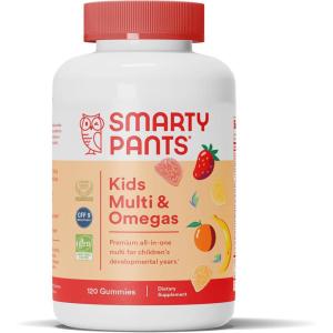 SmartyPants and Disney-Pixar’s Toy Story 5 Kids Multivitamin Gummies, Omega 3 DHA EPA, Vitamin D, C, B12, E, Zinc and Iodine, Clean Label, Gluten Free, Mixed Fruit Flavors, 30 Day Supply, 60 Gummies(Fruit OLD)