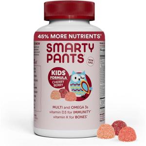 SmartyPants and Disney-Pixar’s Toy Story 5 Kids Multivitamin Gummies, Omega 3 DHA EPA, Vitamin D, C, B12, E, Zinc and Iodine, Clean Label, Gluten Free, Mixed Fruit Flavors, 30 Day Supply, 60 Gummies(Cherry Berry OLD)